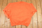Vintage 1990s Honors Blank Orange Souvenir Crewneck Sweatshirt Men's XL  Made In USA  90's Tourist Vacation Graphic Sweater