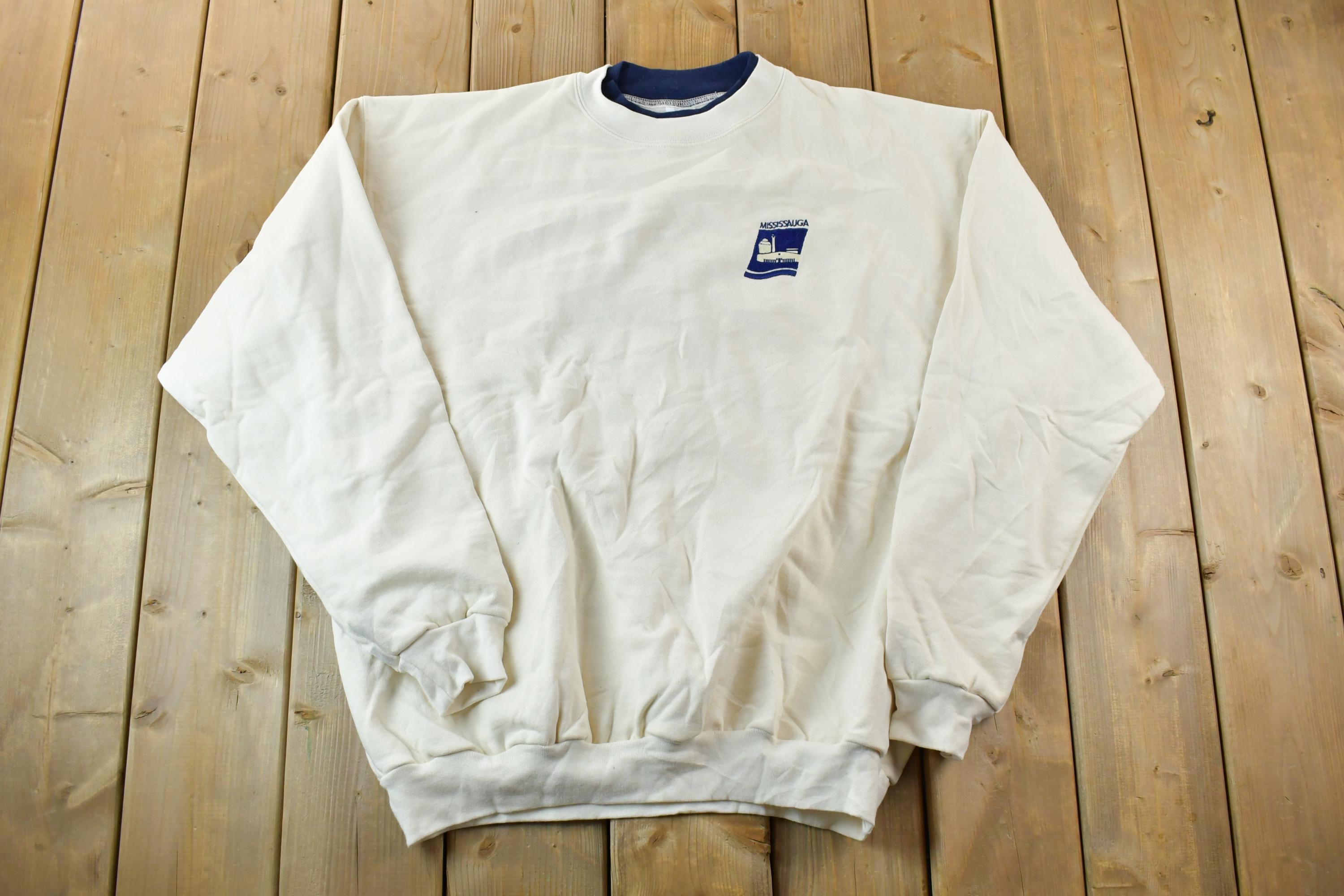 Vintage 1990s Mississauga Double Collar Crew Neck Sweatshirt