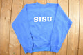Vintage 1990s Blue Sisu Graphic Crewneck Sweatshirt