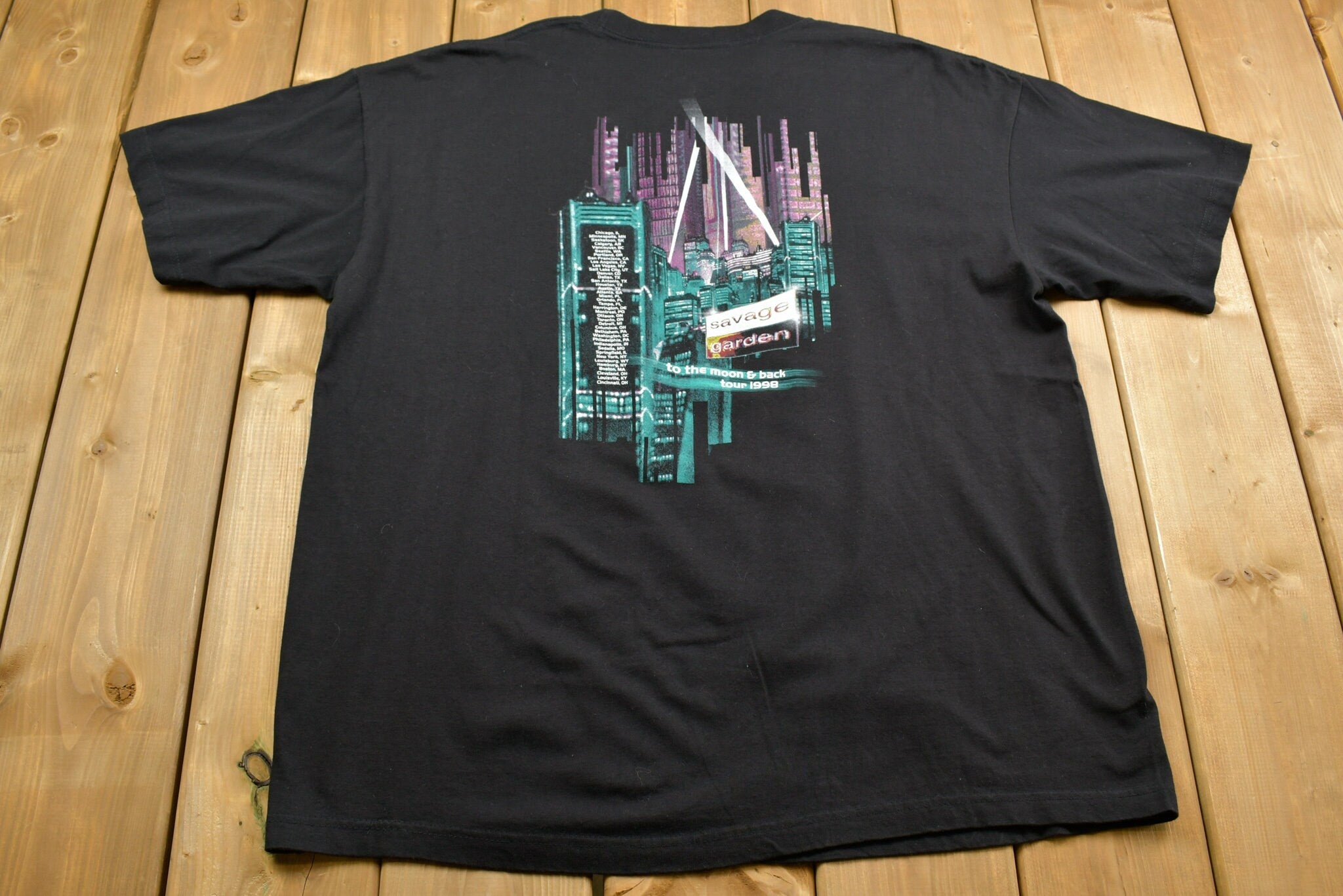 Vintage 1998 Savage Garden To The Moon And Back Tour T-shirt