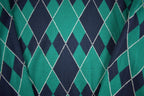 Vintage 1990s Alfred Dunner Argyle Knit Collar Sweater Made In USA