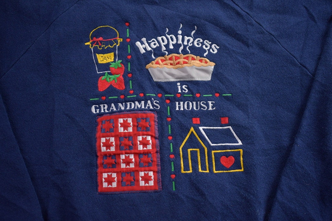 Vintage 1990s Cute Grandma Crewneck Sweater