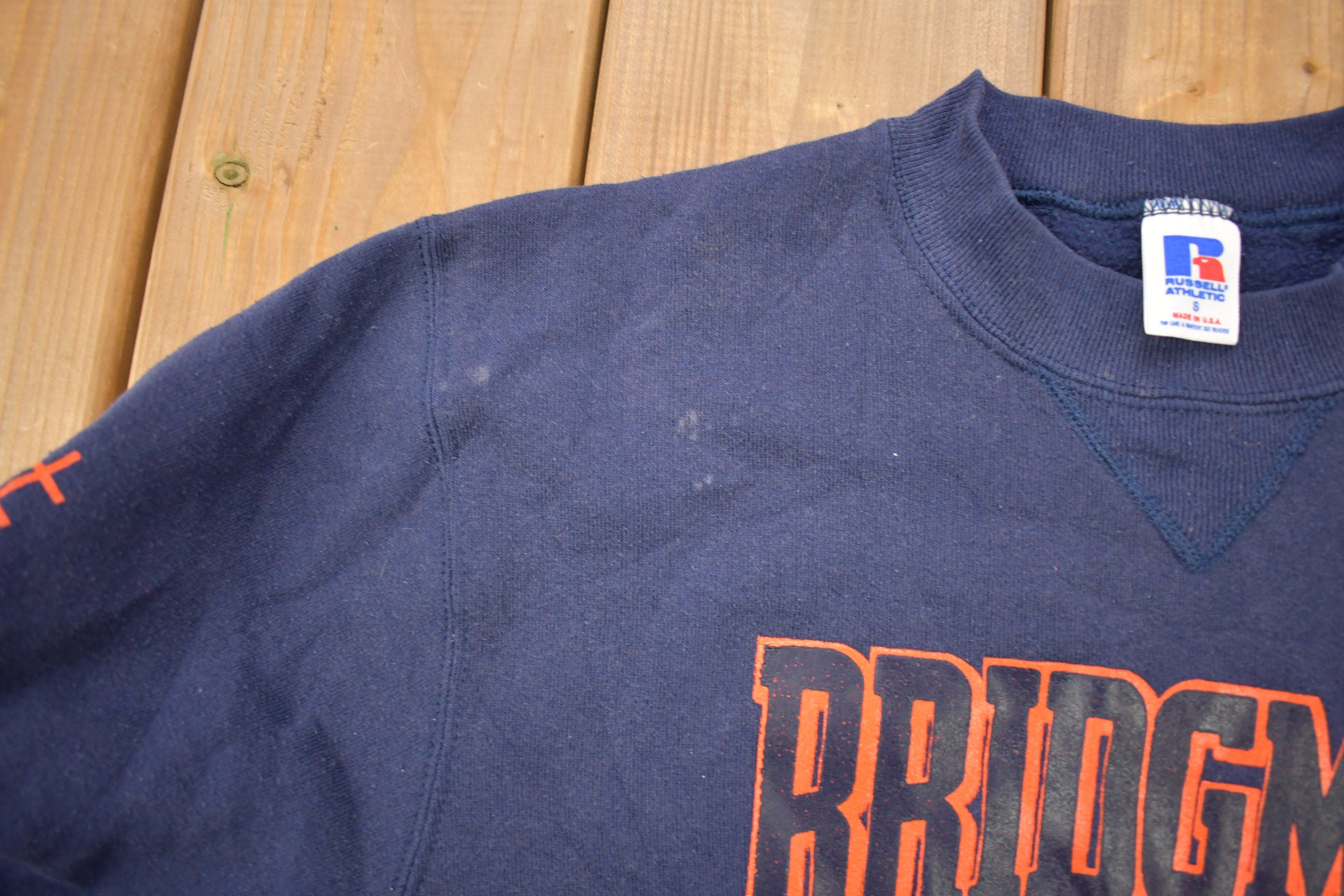 Vintage 1990s Bridgman Bees Russell Athletics Crewneck Sweatshirt