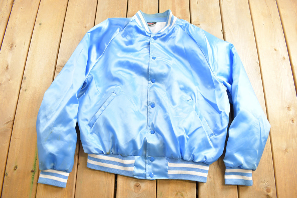 Vintage 1960s Hilton Korean War Veterans Satin Bomber Jacket