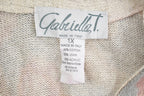 Vintage 1990s Floral Gabriella T Knitted Cardigan Sweater Short Sleeve