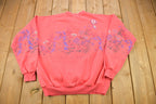 Vintage 1990s Cute Flower Theme All Over Print Crewneck Sweater