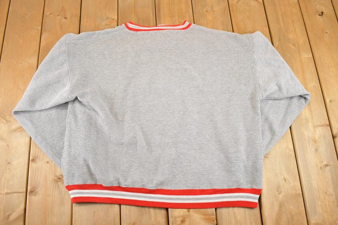 Vintage 1990s Indiana Hoosiers Crewneck Sweatshirt Men's L  NCAA College Spellout  90s Minnesota Embroidery Collegiate Sweater