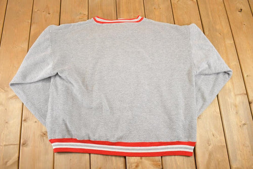 Vintage 1990s Indiana Hoosiers Crewneck Sweatshirt Men's L  NCAA College Spellout  90s Minnesota Embroidery Collegiate Sweater