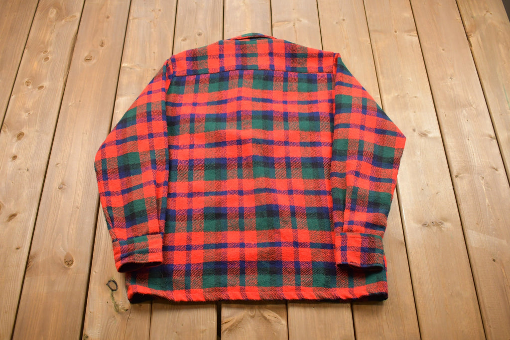 Vintage 1990s John Steed Lined Plaid Button Up Shirt