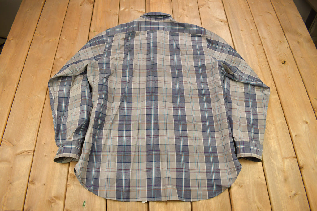Vintage 1970s Pendleton Plaid Button Up Shirt