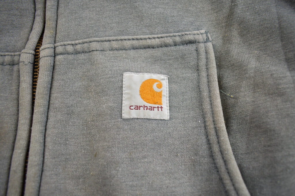 Vintage 1990s Carhartt Zip Up Insulated Hoodie Made In USA