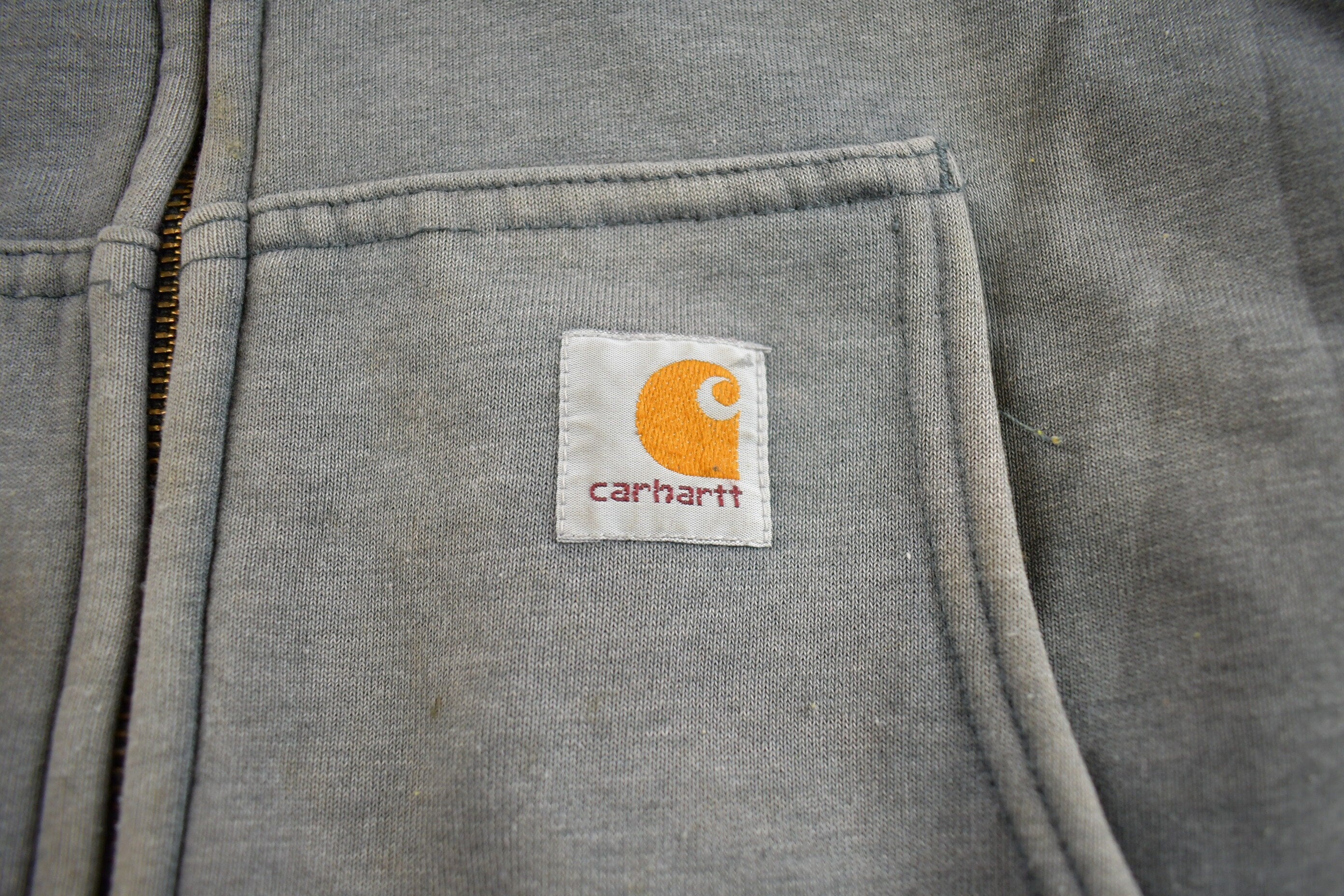 Vintage 1990s Carhartt Zip Up Insulated Hoodie Made In USA