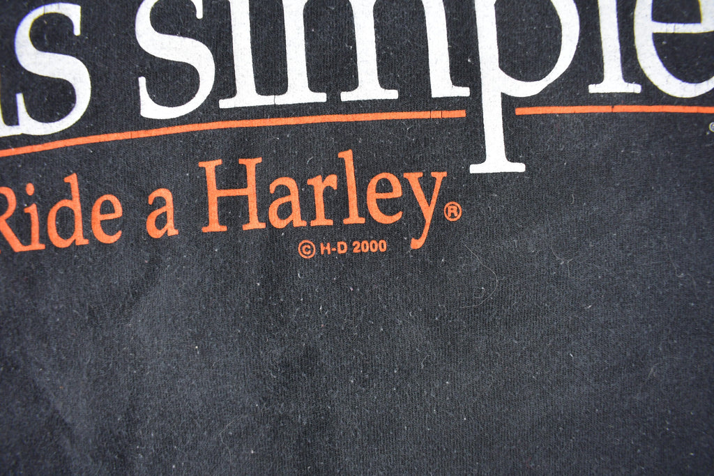Vintage 2000 Harley Davidson "Life Is Simple Ride A Harley" Niagara Falls T-Shirt Made In Canada