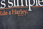 Vintage 2000 Harley Davidson "Life Is Simple Ride A Harley" Niagara Falls T-Shirt Made In Canada