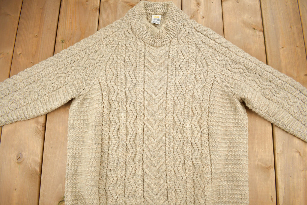 Vintage 1990s Simpkin's Sweaters Cable Knit Mockneck Sweater
