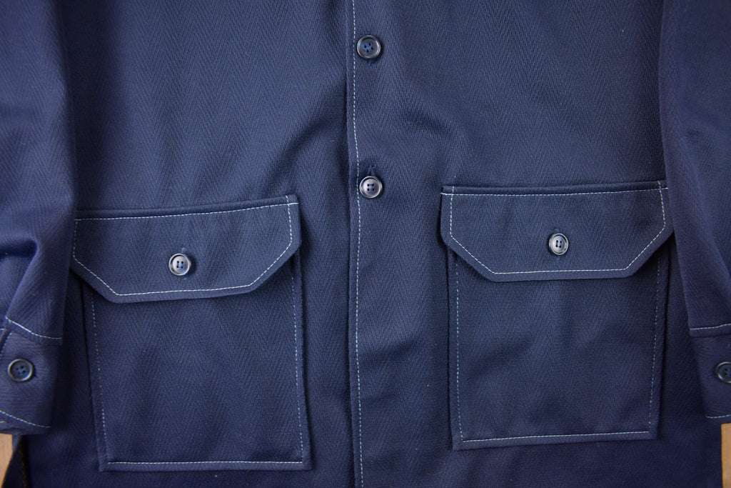 Vintage 1970s Levi's Panatela Tops Blue Western Style Button Up Shirt