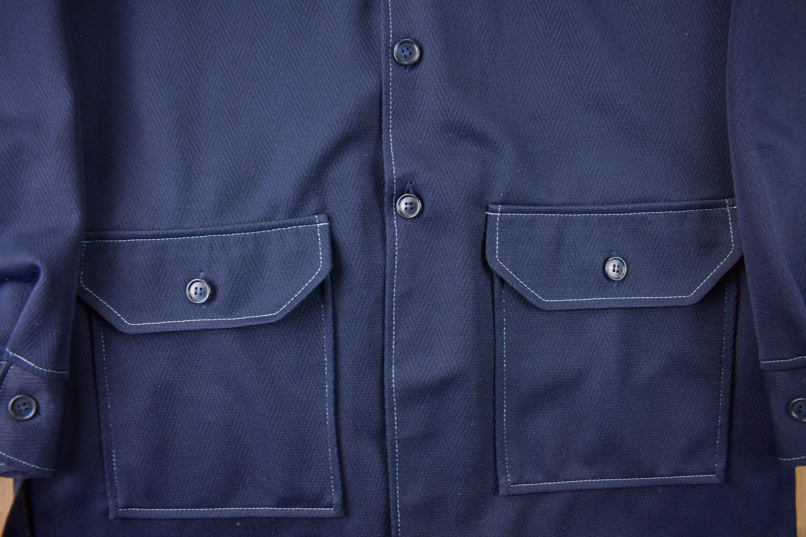 Vintage 1970s Levi's Panatela Tops Blue Western Style Button Up Shirt