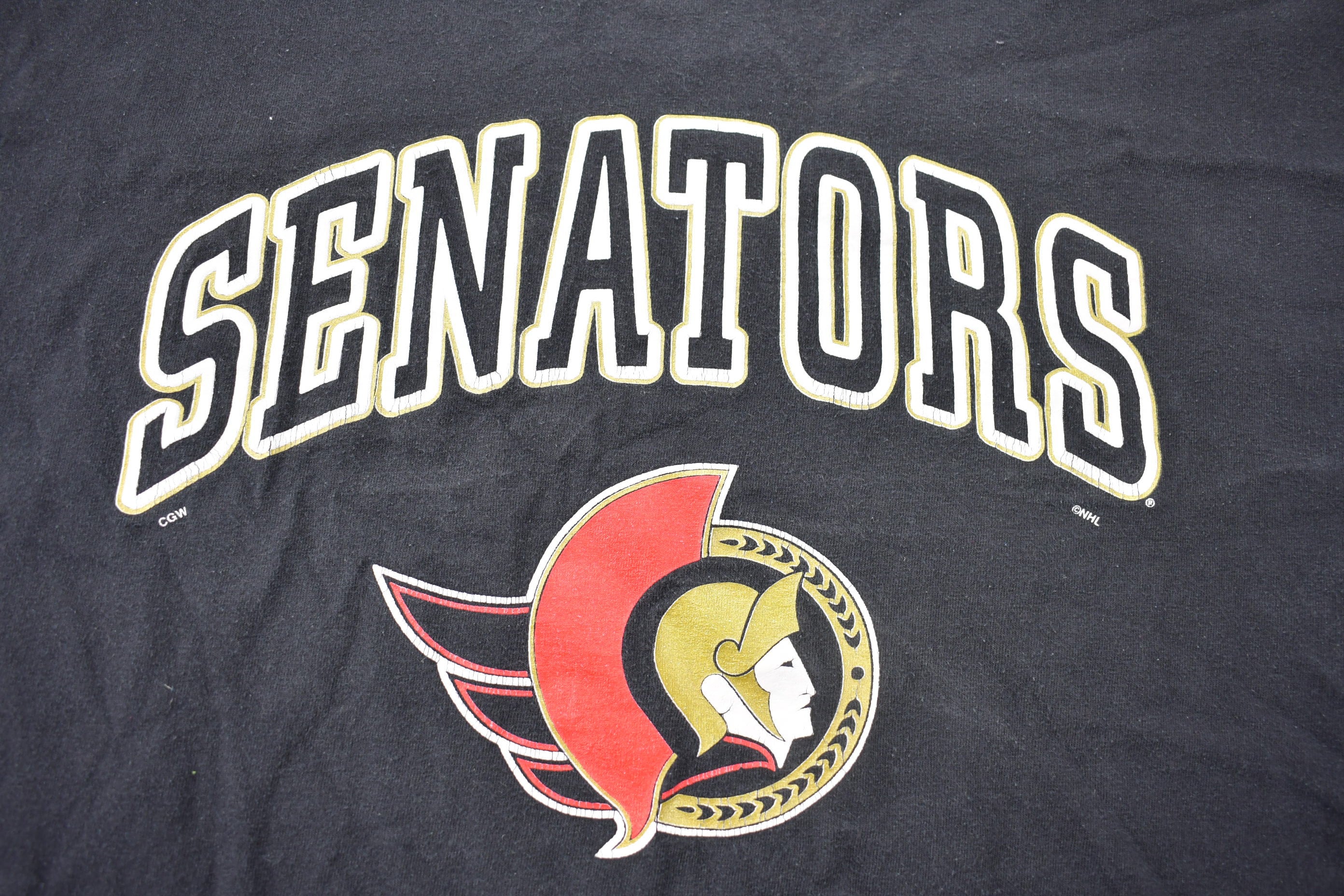 Vintage 1990s Ottawa Senators NHL Logo T Shirt