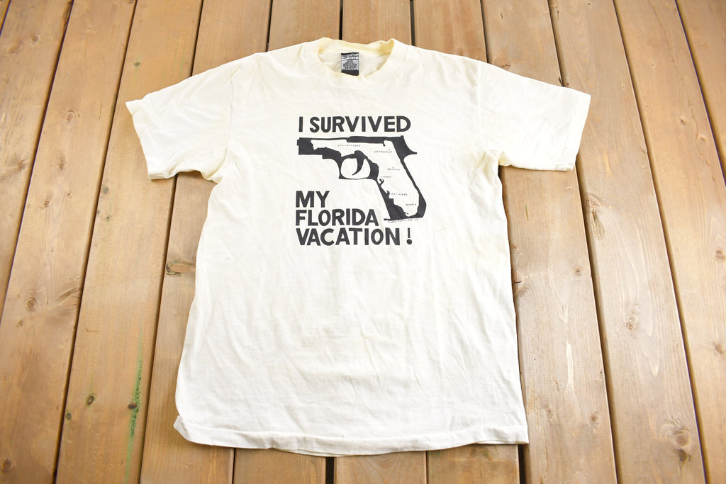 Vintage 1993 "I Survived My Florida Vacation" Souvenir T Shirt