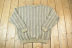 Vintage 1990s Tundra Canada Knit Abstract Pattern Crewneck Sweater Made In Canada