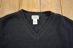 Vintage 1990s L.L. Bean Men's V Neck Knit Cardigan Sweater