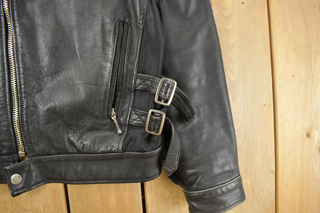 Vintage 1990s Avirex Racing Leather Jacket Men's Small
