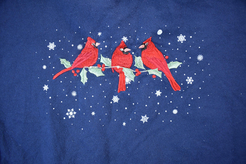 Vintage 1990s Cute Cardinal Crewneck Sweater