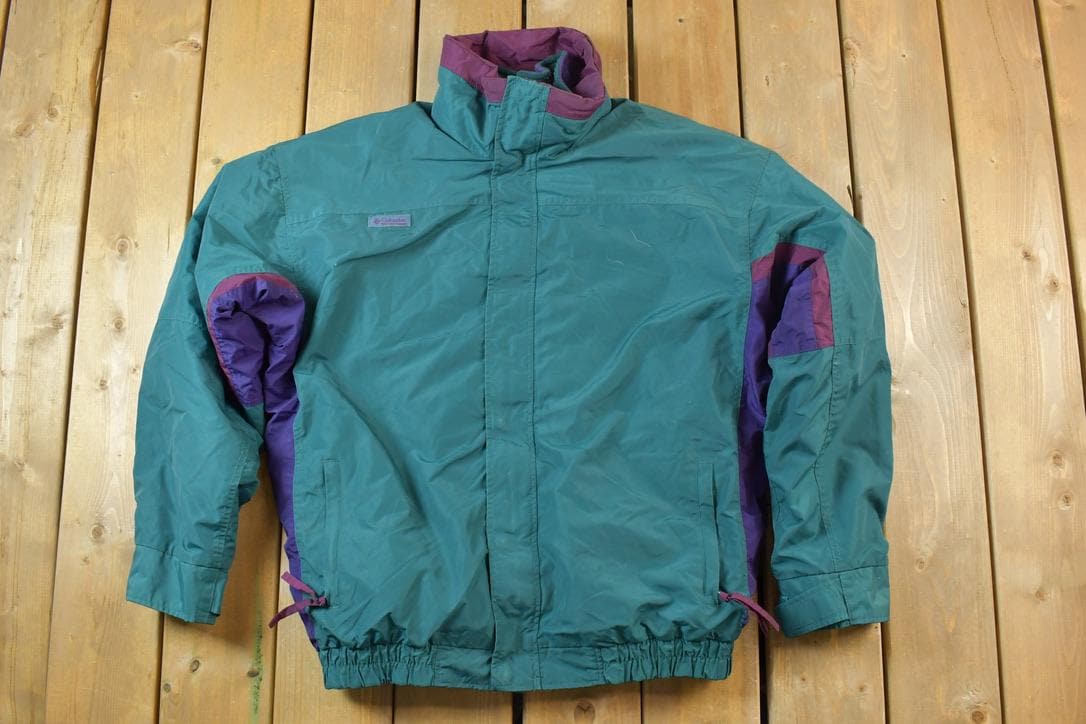 Vintage 1990s Columbia Bugaboo Aztec Collar Lined Ski Jacket