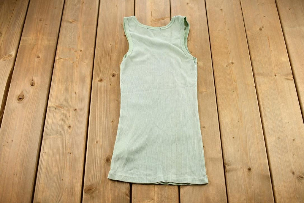 Vintage 2000s Sea Foam Green Ribbed Vigoss Tube Top