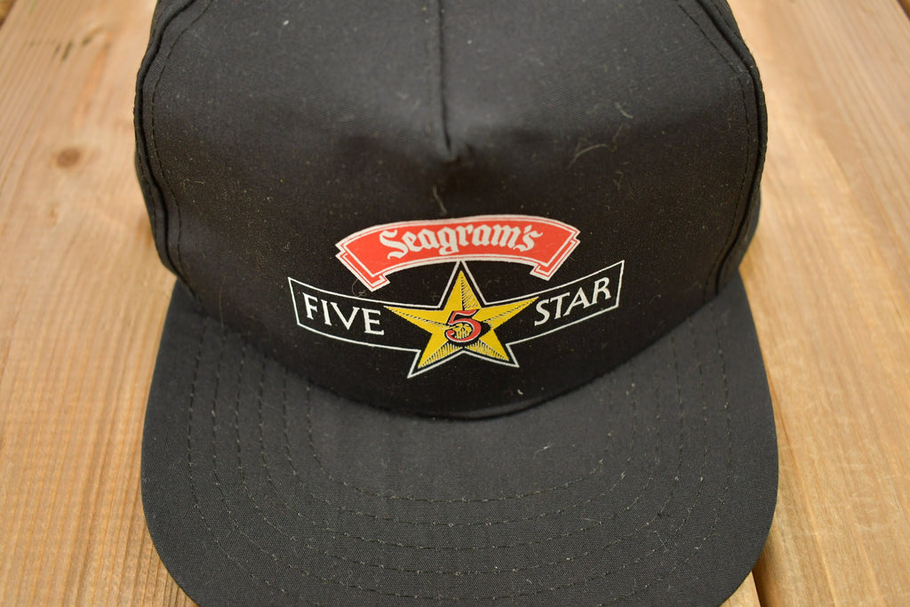 Vintage 1990s Seagram's Five Star Whiskey Snap Back Hat