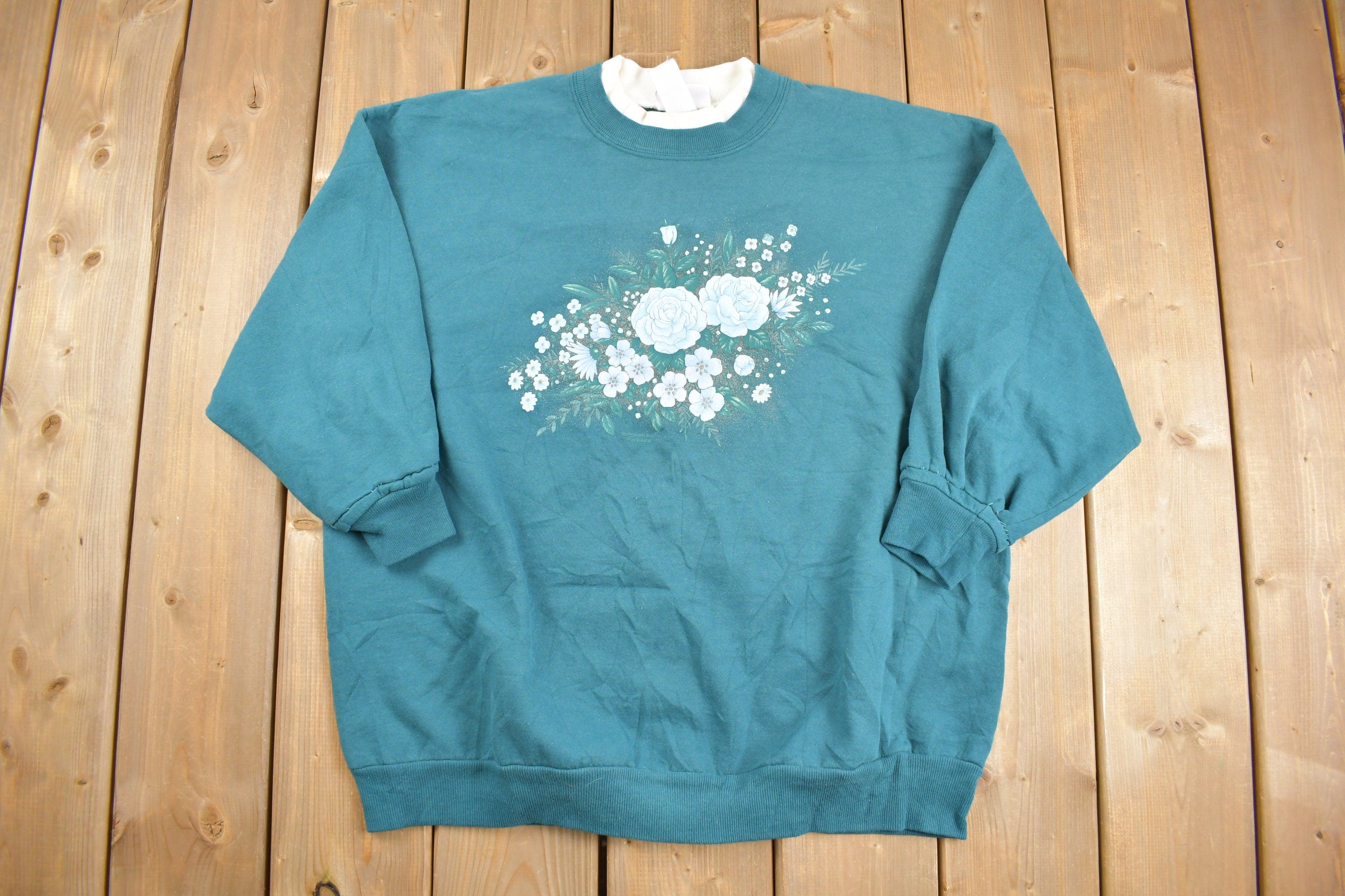 Vintage 1990s Morning Sun Floral Crewneck
