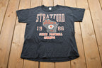 Vintage 1986 Stratford State Football Champs Russell Athletics T-Shirt