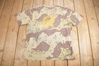 Vintage 1980s American Veteran Graphic Desert Camo T Shirt