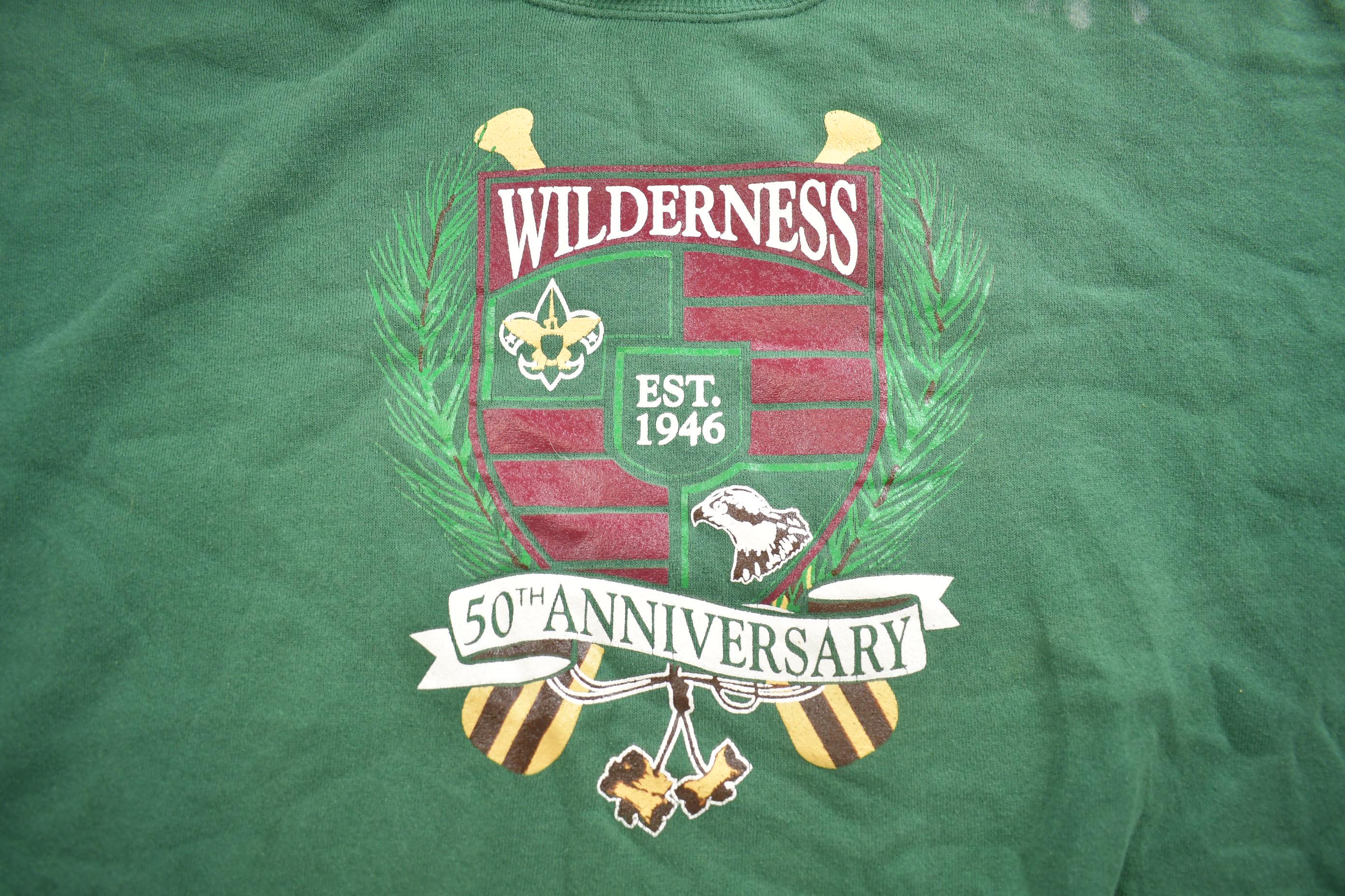Vintage 1990s Wilderness 50th Anniversary Lee Heavyweight Crewneck Sweatshirt Made In USA