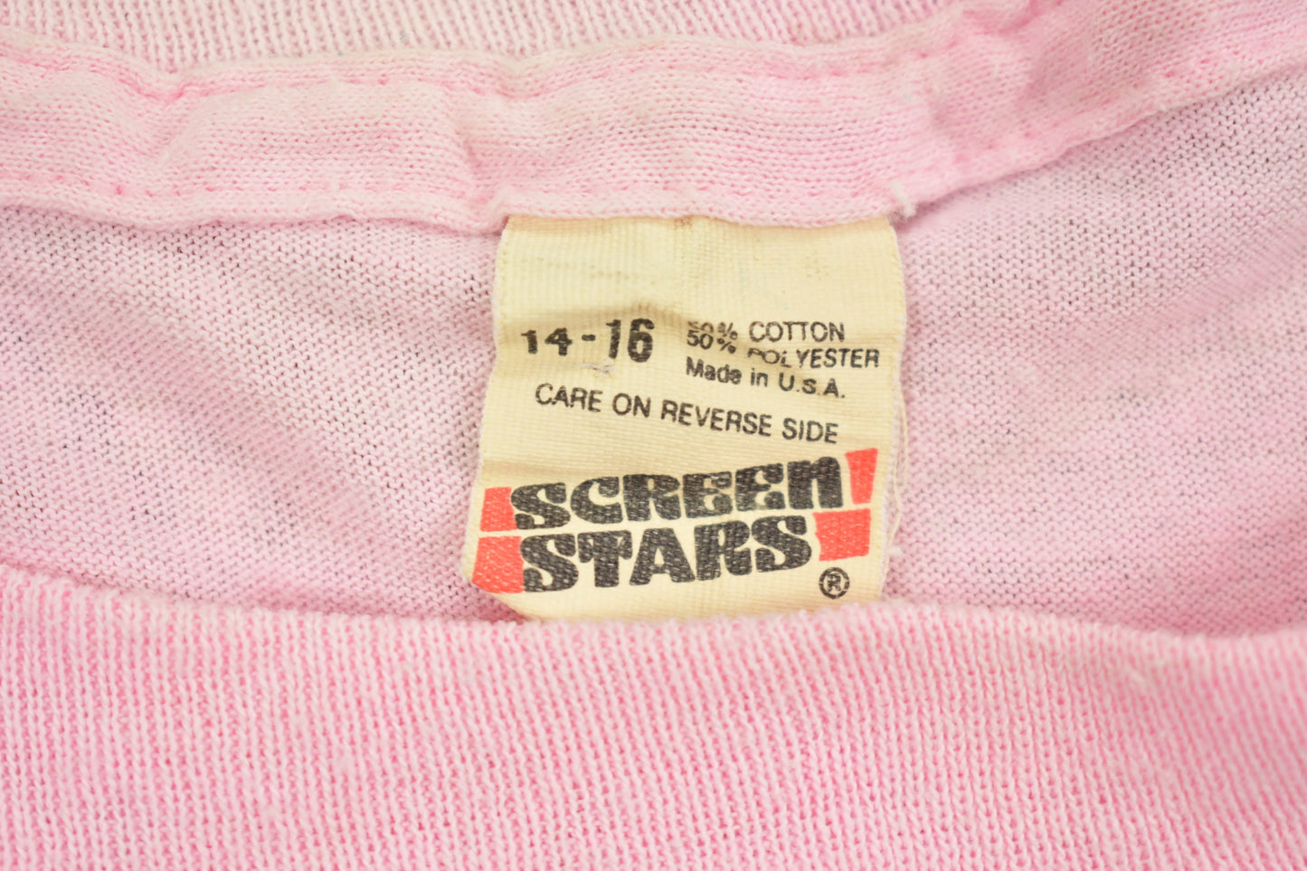 Vintage 1980s Camp Chautauqua Pink Youth Souvenir T Shirt / Rare Vintage / Vacation Tee / Travel T Shirt / Made in USA / Single Stitch