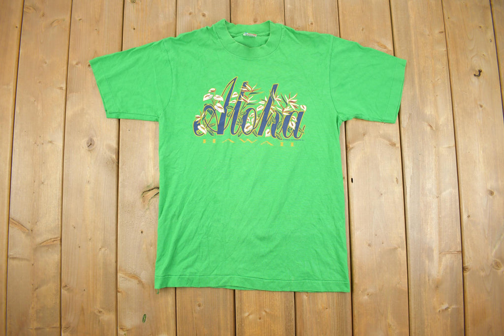 Vintage 1998 Hawaii Aloha Floral Graphic T Shirt