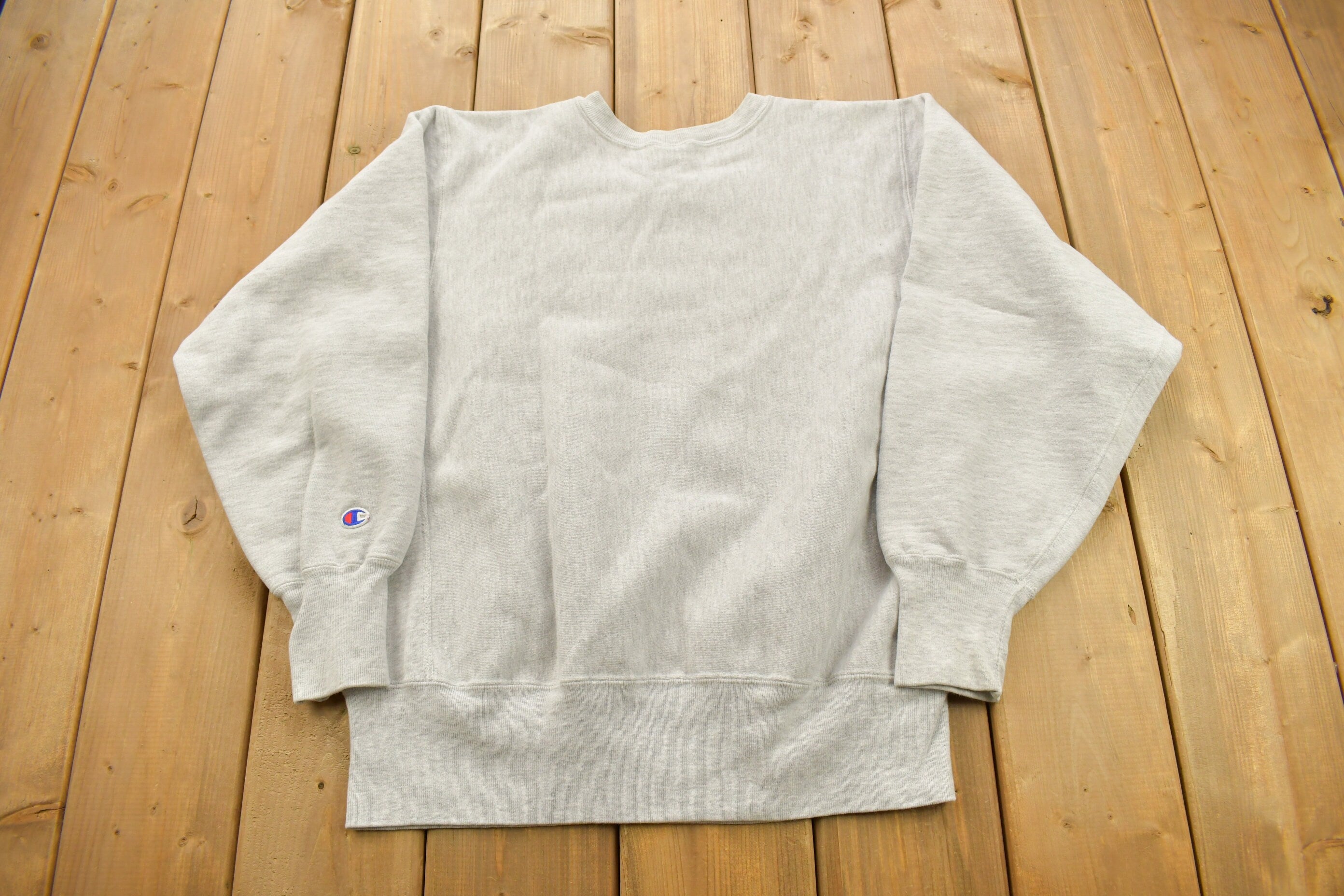 Vintage 1990s Blank Grey Champion Reverse Weave Crewneck
