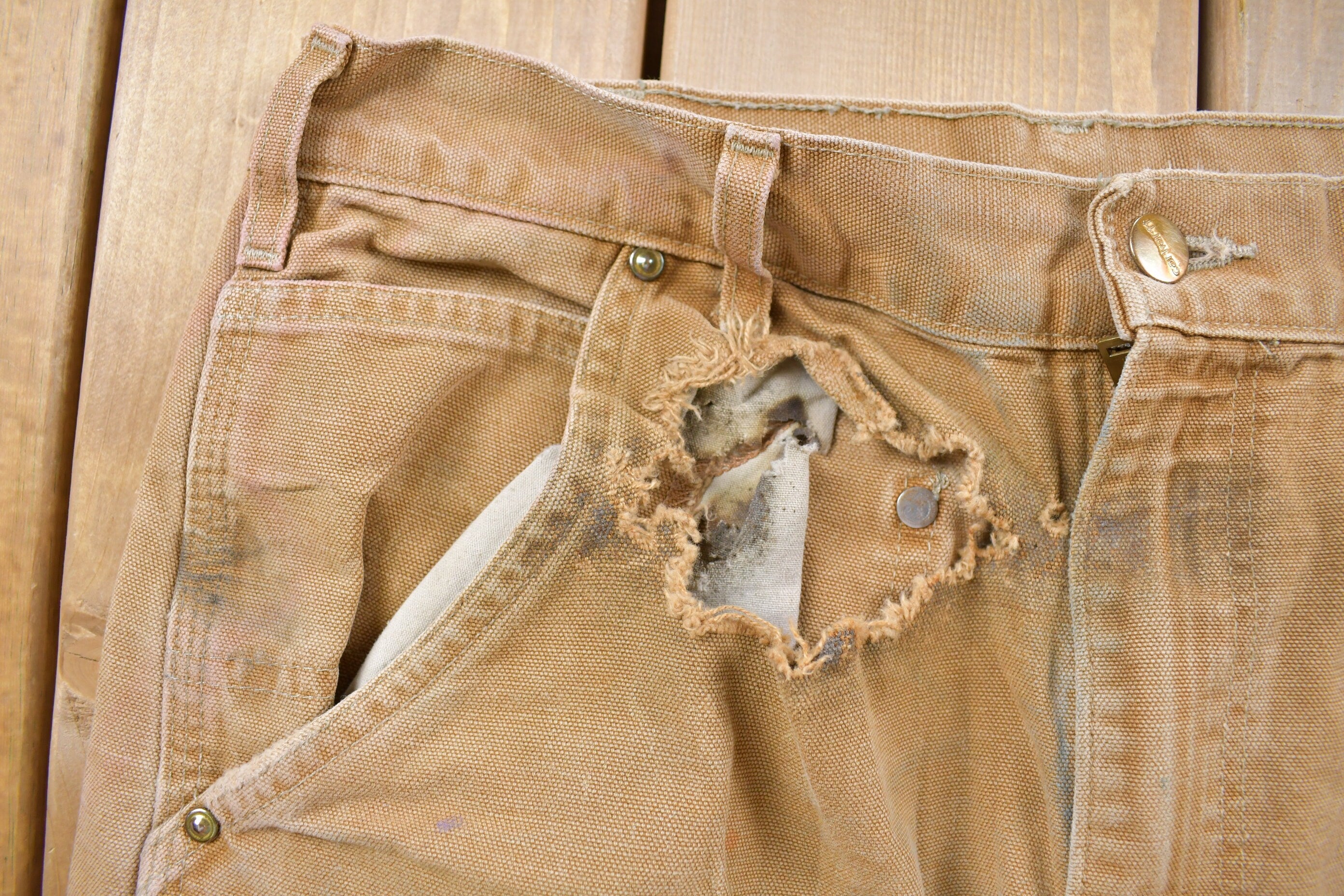 Vintage 1990s Carhartt Double Knee Work Pants Size 31 x 32