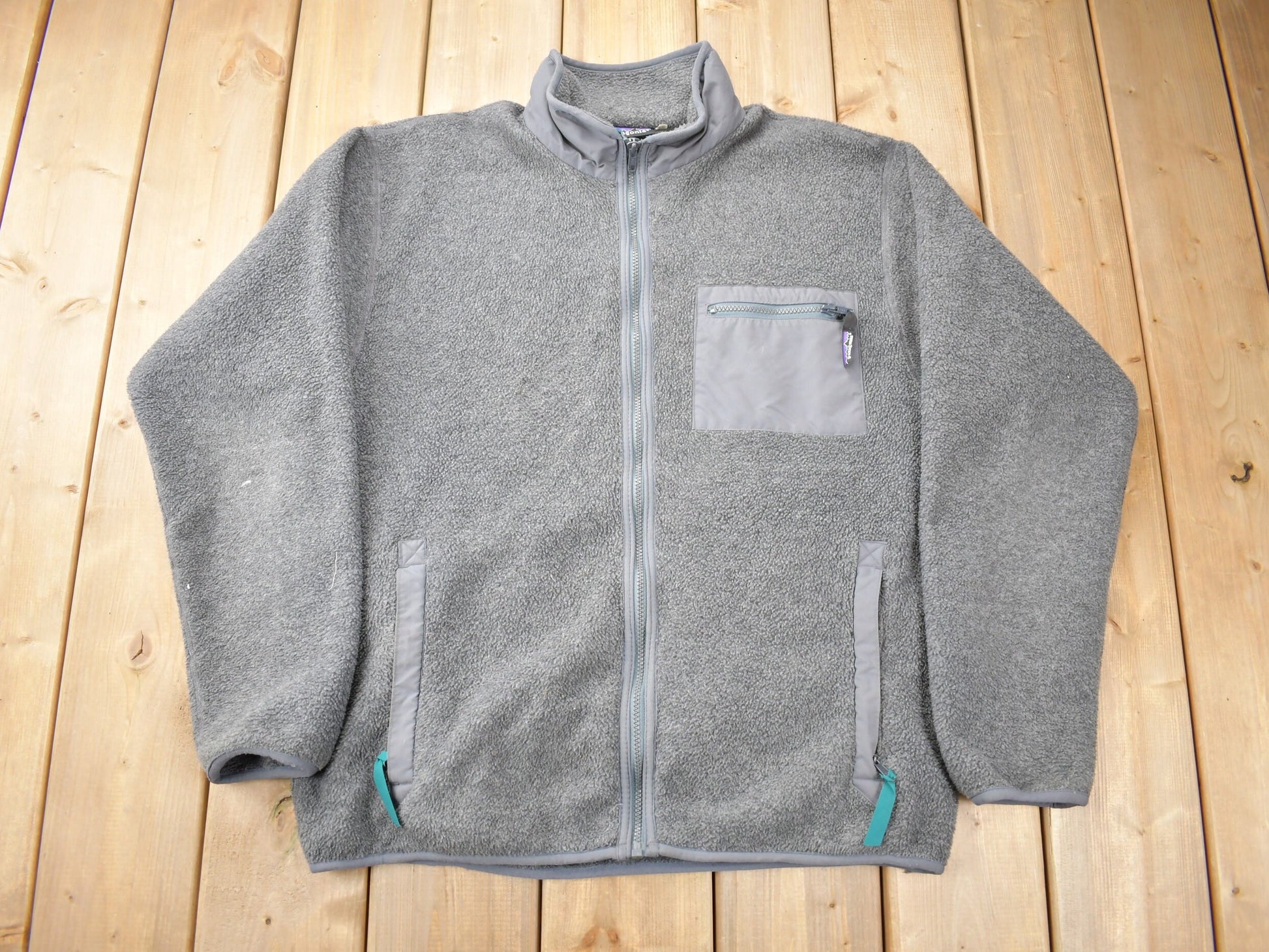 Vintage 1990s Patagonia Deep Pile Fleece Zip Up Sweater