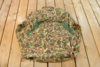 Vintage 1970s Duck Camo Canvas Hunting Jacket Men's L