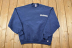 Vintage 1990s Luther Midelfort Russell Athletics Navy Crewneck Sweatshirt