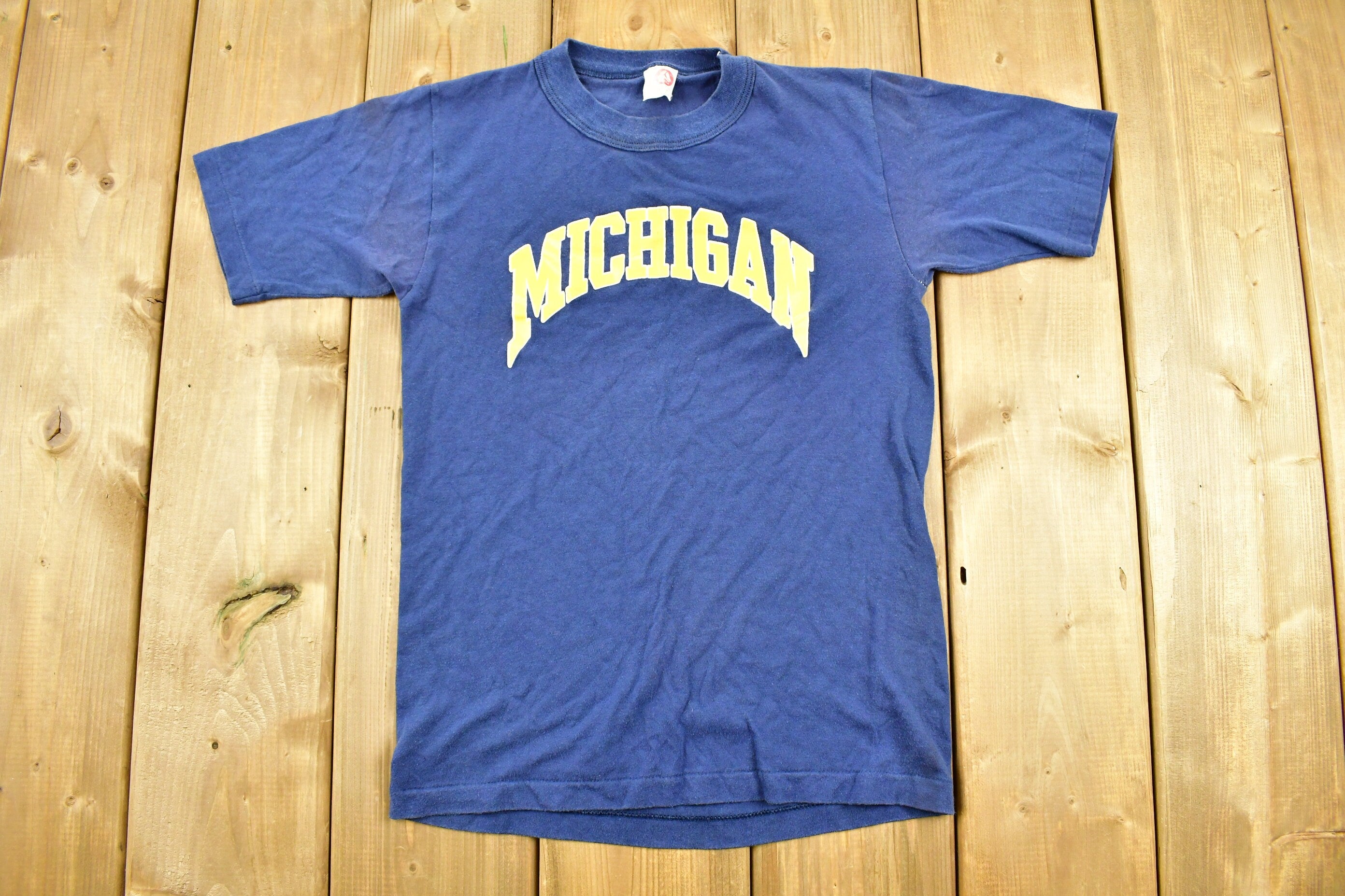 Vintage 1970s University of Michigan State Youth Size Collegiate T-Shirt