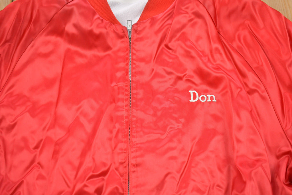 Vintage 1990s Sailing Centre Satin Bomber Jacket