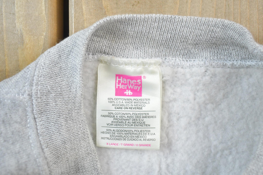 Vintage 1990s Hanes Her Way Clean Heather Grey Crewneck Sweatshirt