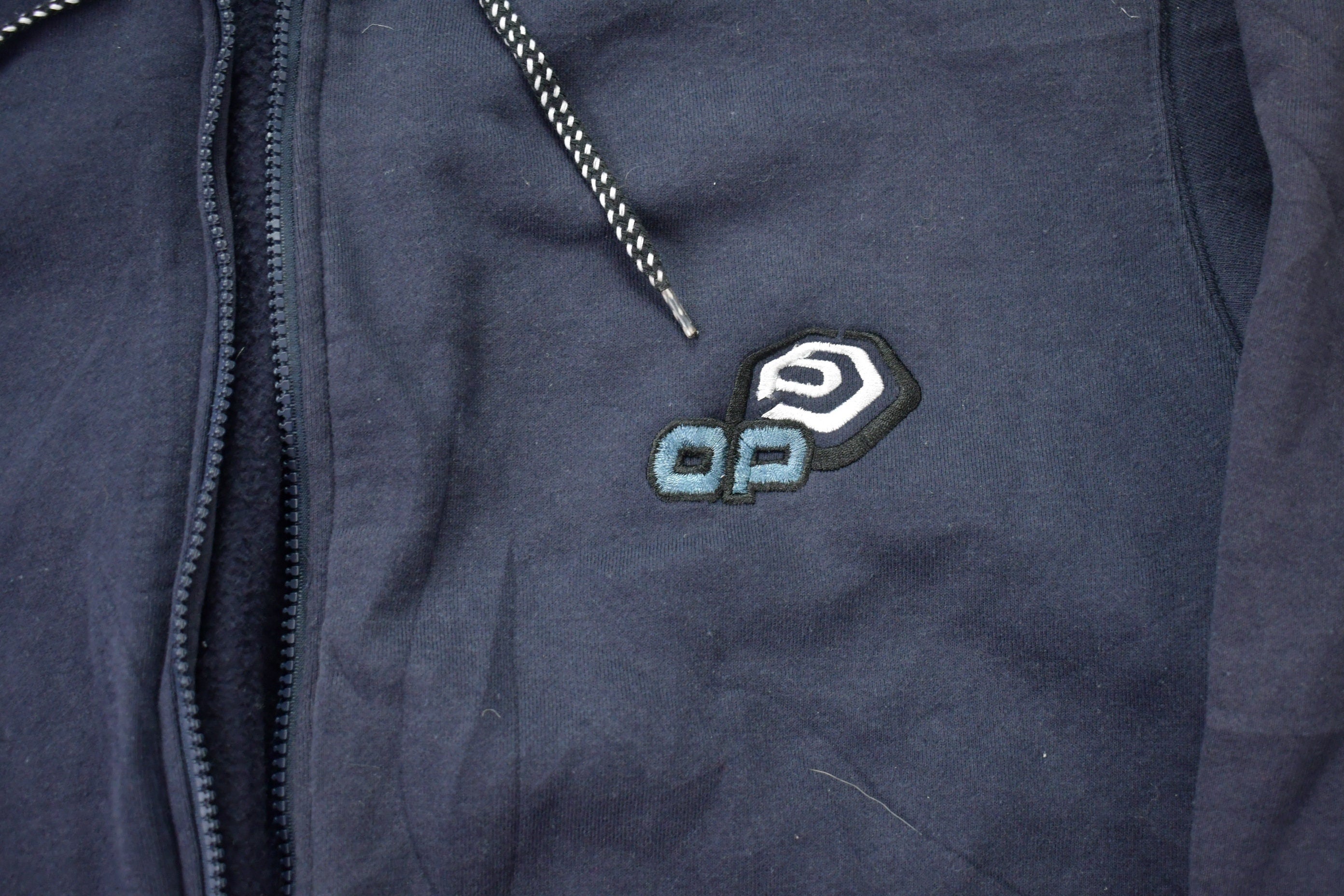 Vintage 1990s OP Sport Graphic Full Zip Hoodie