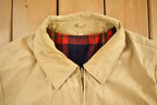 Vintage 1990s Plaid And Solid Beige Reversible Jacket
