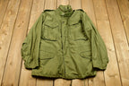 Vintage 2000 Military Button Up Jacket Army Green
