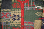 Vintage 1990s Simons All Over Print Cardigan Sweater