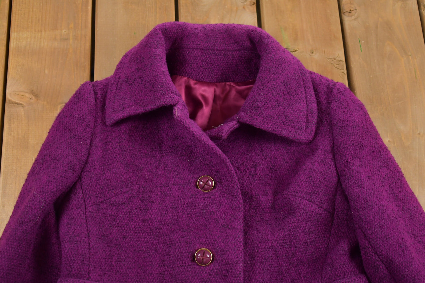 Vintage 1980s Bromleigh Wool Over Coat / Wool Jacket / 80s Jacket / Outdoor / Winter / Union Made in USA