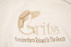 Vintage 1990s Grandmother Raised In The South Embroidered Collared Cute Sweatshirt Women's XL